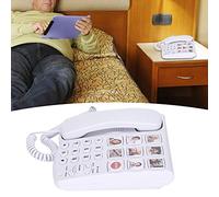 BigKing Téléphone Fixe avec Bouton Big Picture pour Personnes âgées atteintes de démence, LD-858HF Téléphone Fixe avec mémoire Photo amplifiée pour Personnes âgées