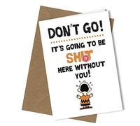 Biglietto di lavoro divertente con scritta Good Luck in your New Job OFFICE CARD Colleague Dont Go Bye Rude Card #303