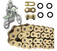 BIGLKNM Chaîne X-Ring 520, 116 maillons de moto en or robuste avec maillons maîtres de connexion