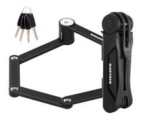 BIGLUFU Antivol pliable cadenas pour vélo Serrure Pliante de Vélo Moto Acier Robuste Verrou de Sécurité, Facile à Transporter,86cm/34inch (Serrure à 4 touches)