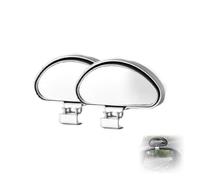 Biglumin 2pcs Retroviseur Miroir D'angle Mort Rétroviseur Conduite Accompagnée Grand Angle Latéral Auxiliaire Réglable Réglable à Plusieurs angles Degrés,Compatible avec Camion,SUV,Van (argent)
