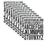 Biglumin Autocollantes - Lettres autocollantes stickers, 10 feuilles de lettres autocollantes en 2 tailles, lettre autocollantes grand format lettres adhesives, lettrage autocollant.(noir)
