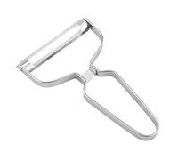 Biglumin Éplucheur extra Largeur 12,5 x 5,5 x 1 cm, pour légumes fruits Manche antidérapant, Éplucheur pour asperges, pommes de terre, légumes, pommes. Argent (Petit)