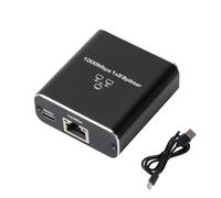 Biglumin Switch Ethernet 2 Port 1000 Mbps, RJ45 Splitter Network, avec câble Ethernet, pour Ordinateur, TV, concentrateur, commutateur, routeur, Set-Top Box, et