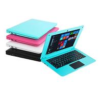 Bigmachine Windows 10 Ordinateur Portable Mini 10,1 Pouces 32 Go Clavier AZERTY Français Ultra Mince et léger Netbook Quad Core PC HDMI Webcam Netflix Youtube (Bleu)