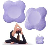 Bigmeda 2 Pièces Genouillère et Tapis de Yoga Antidérapants - Léger, pour Protéger les Genoux, les Poignets et les Coudes (Light Purple)