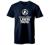 BigMerchStore Linkin Park 2025 T-shirt unisexe de Zero World Tour, bleu, L