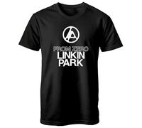 BigMerchStore Linkin Park 2025 T-shirt unisexe de Zero World Tour, noir, Taille S