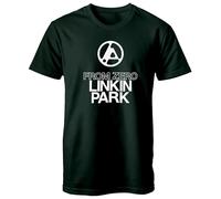 BigMerchStore Linkin Park 2025 T-shirt unisexe de Zero World Tour, vert, S