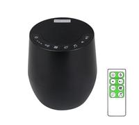 BIGMONAT White Noise Machine Avec Télécommande,Avec 60 Sons Apaisants Naturels et Adaptateur Secteur Alimentation (Inclus),Avec mMémoire et Fonction de Chronométrage,Pour Adultes et Bébés - Noir