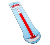 Bigmouth Inc définition d'objectifs Thermomètre Chart - réutilisable effaçable à sec Tableau de Goal réglable avec objectif suivi ruban rouge, Tri-folds pour un rangement facile - 121,9 x 27,9 cm à suspendre avec œillet à trous