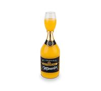 Bigmouth Inc sans fond Mimosa en verre, verre à vin humoristique, contient 750 ml de boisson, Unique XL Flûte, idéal pour le petit déjeuner et brunch les fêtes