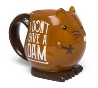 BigMouth Inc. Tasse à café en céramique avec visage de castor avec inscription « I Don't Give a Dam », idéale pour une utilisation à la maison ou au bureau, excellente idée cadeau