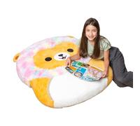 BigMouth x Squishmallows Original Inflat-A-Pal, Inflatable Floor Pillow, Jumbo Animal Cushion Lounger for Kids, Hand Pump Included - Leonard The Lion