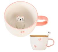 BigNoseDeer Cadeau Femme Mug Chat Cadeaux Anniversaire Femme Fille Tasse A Cafe Cadeaux Fete Des Meres Tasse Chat Cadeau Noel Tasse A The Choses mignonnes pour Nounou Maman Maitresse