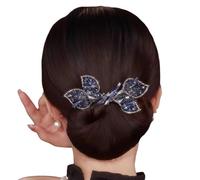 Bigoudi à la mode pour femme papillon torsadé strass accessoires épingle à cheveux océan élégante fleur épingle bleu clip C7Z5