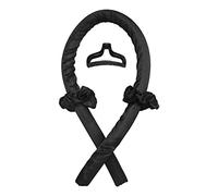 Bigoudi en ruban de soie sans chaleur pour les vagues de nuit avec pinces à griffes, maintien sûr, boucles naturelles douces pour des soins de beauté agréables au sommeil (noir)