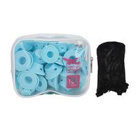 Bigoudi en Silicone bleu doux, léger, sans chaleur, ensemble de 40 bigoudis pour la maison et les voyages
