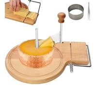 Bigoudi et trancheuse à fromage en bois, coupe réglable pour tete de moine, girolle, fromage à pâte dure et molle, chocolat, spirales décoratives et machine de service gourmande