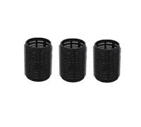 Bigoudis auto-agrippants sans chaleur, 3 pièces, bigoudis sans chaleur, frange de cheveux, Volume, bigoudis à crochet auto-adhésifs, outils de coiffure à faire soi-même Bigoudis Cheveux(Black,4.8CM)