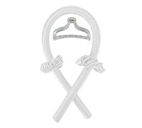 Bigoudis Bigoudis doux, tige à friser sans chaleur, bandeau, outils de coiffure, ruban à friser en soie, accessoires de modélisation for cheveux Bigoudi (Color : White with Clip)