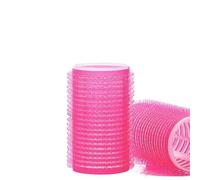 Bigoudis Cheveux 6 pièces rouleau à cheveux sans chaleur Salon de coiffure bigoudis auto-agrippant crochet bigoudi taille Jumbo collant outil(Rose red,40mm)