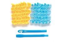 Bigoudis Cheveux,Bigoudis 12pcs 18pcs 30cm 45cm Magic Hair Rouleau bigoudis en spirale souple Curls magique Curle Bigoudi DIY cheveux Styling Outils Curl(Egg roll 45cm)
