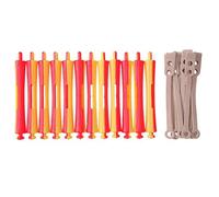 Bigoudis Cheveux,Bigoudis 36 Pcs bricolage Perm Rod Hair Salon Rouleau Élastique pince à cheveux Curling Bigoudi coiffure Maker Styling outil cheveux couleur aléatoire(4)