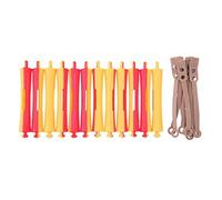 Bigoudis Cheveux,Bigoudis 36 Pcs bricolage Perm Rod Hair Salon Rouleau Élastique pince à cheveux Curling Bigoudi coiffure Maker Styling outil cheveux couleur aléatoire(5)