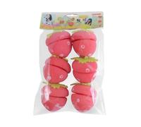 Bigoudis Fraise,6 Pièces de Bigoudis Doux et Confortables, Sans Chaleur, Pratiques - Outil Coiffant Nuit pour Boucles,Pour les Femmes les Mères les Filles les Épouses et les Petites Amies