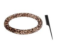 Bigoudis Ronds sans Chaleur à Double Usage, 2 Pièces, Tige à Friser sans Chaleur, Bandeau Rond imprimé Léopard, Bigoudis, Outil de Coiffure avec 2 Peignes
