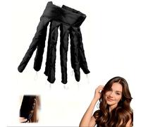 Bigoudis Sans Chaleur Bandeau Nuit - Cheveux Longs Mi-longs | Bandeau en forme de poulpe pour boucles naturelles. Sans chaleur, sans dommage. Idéal cheveux longs et mi-longs. Noir. Confor