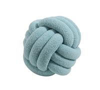 Bigougem Coussin en velours noué ultra doux tissé à la main en velours d'agneau pour canapé, coussin de canapé, coussin de canapé, bleu clair