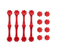 BIGP Lot de 12 Boucles Magnétiques en Silicone pour Friteuse à Air, Clips pour Papier Sulfurisé Résistants à la Chaleur, Résistant à la Chaleur Haute Température, Réutilisable (Rouge)