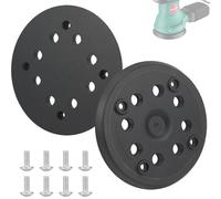 BIGP Lot de 2 Plateau de Ponçage 125 mm avec crochet et boucle, 8 trous et 4 yeux, dur compatible avec Bosch PEX 270 A et PEX 270 AE Ponceuse Excentrique