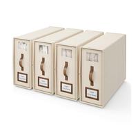 BigPonPon CDSNX Lot de 4 organiseurs et de rangement pliables pour draps de lit (Super King size), boîte de rangement pliable avec fenêtre, ensemble de draps pour draps de lit, organisateur de