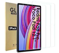 Bigqin 3 Lot Verre Trempé Compatible avec Xiaomi Redmi Pad Pro/Xiaomi Poco Pad 12.1", Protection Écran Anti-rayures, Film de Protection écran, HD Transparent, 9H Dureté