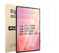 Bigqin 3 Pack Verre Trempé Compatible pour Samsung Galaxy Tab S11 Ultra/S10 Ultra/S9 Ultra/S8 Ultra 14.6", Film de Protection Écran Anti-rayures, Film de HD Transparent, 9H Dureté - 32,2 x 20,4 CM