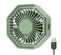Bigqin Mini Ventilateur Puissant, Ventilateur Silencieux Portable, 3 Vitesse Petit Ventilateur Table pour La Chambre, Bureau, Domair(Rotation 360°,Alimenté par USB),Vert