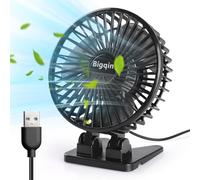 Bigqin Petit ventilateur de bureau USB, petit mais puissant, mini ventilateur de refroidissement de table avec 3 vitesses de réglage à 90°, mini ventilateurs pour un meilleur refroidissement