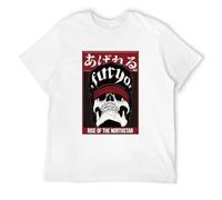 BigRich Men Band Rise of The Northstar Cool Crew-Neck Hip Hop Short Printed Tee Host Terror Skeleton White XL