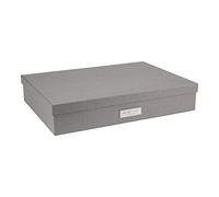 Bigso Box of Sweden 934154141 Boîte de Rangement Format A3 Panneau de Fibre Gris 31 x 43,5 x 8,5 cm