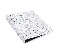Bigso Box of Sweden Classeur à 2 anneaux - Classeur étroit en panneau de fibres et papier - Dossier à anneaux pour documents, pochettes plastifiées et intercalaires - noir moucheté