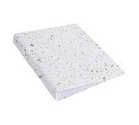 Bigso Box of Sweden Classeur à 2 anneaux - Classeur étroit en panneau de fibres et papier - Dossier à anneaux pour documents, pochettes plastifiées et intercalaires - doré moucheté