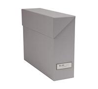 Bigso Box of Sweden Lovisa Boîte de Rangement pour 12 Documents Importants en Panneau de Fibres - Organiseur de Documents pour Documents Importants - Boîte de classement Durable avec Couvercle à