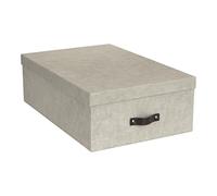 Bigso Box of Sweden set de 3 boites de rangement pour la chambre, le bureau ou la salle de bain - boite avec couvercle - caisses de rangement effet lin - beige