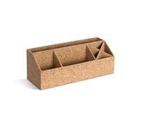 BIGSO ELISA Organiseur de bureau - Boîte de rangement avec 4 compartiments - Rangement de bureau pour notes, trombones, stylos et petites pièces - Boîte de rangement en panneau de fibres et papier