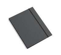 BIGSO PAULINA Porte-Documents A4 Avec Élastique - Porte-Documents pour Documents, Fichiers, Documents, etc. - Porte-Documents en Panneau de Fibres et Papier - Gris Gris Foncé