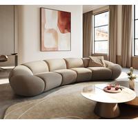 Bigsofa Lunna 360x175 cm Bouclé fin Taupe2 coussins