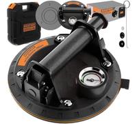 BIGSTREN Ventouse avec manomètre et pompe - Diamètre : 200 mm - Charge maximale : 200 kg - Avec mallette et accessoires - Verre, carrelage, surfaces lisses